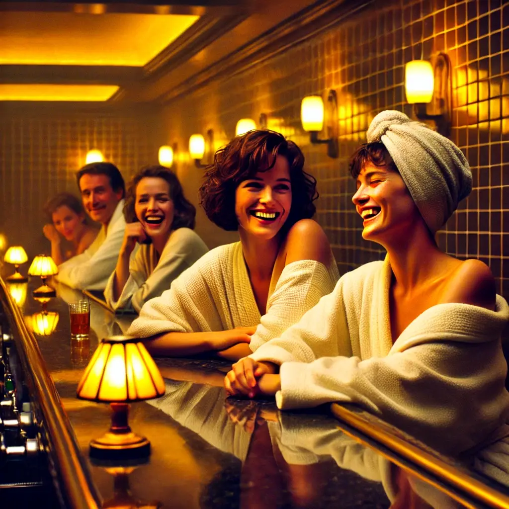 Clara (50), Frau L. (41), Mann (26) an der Bar