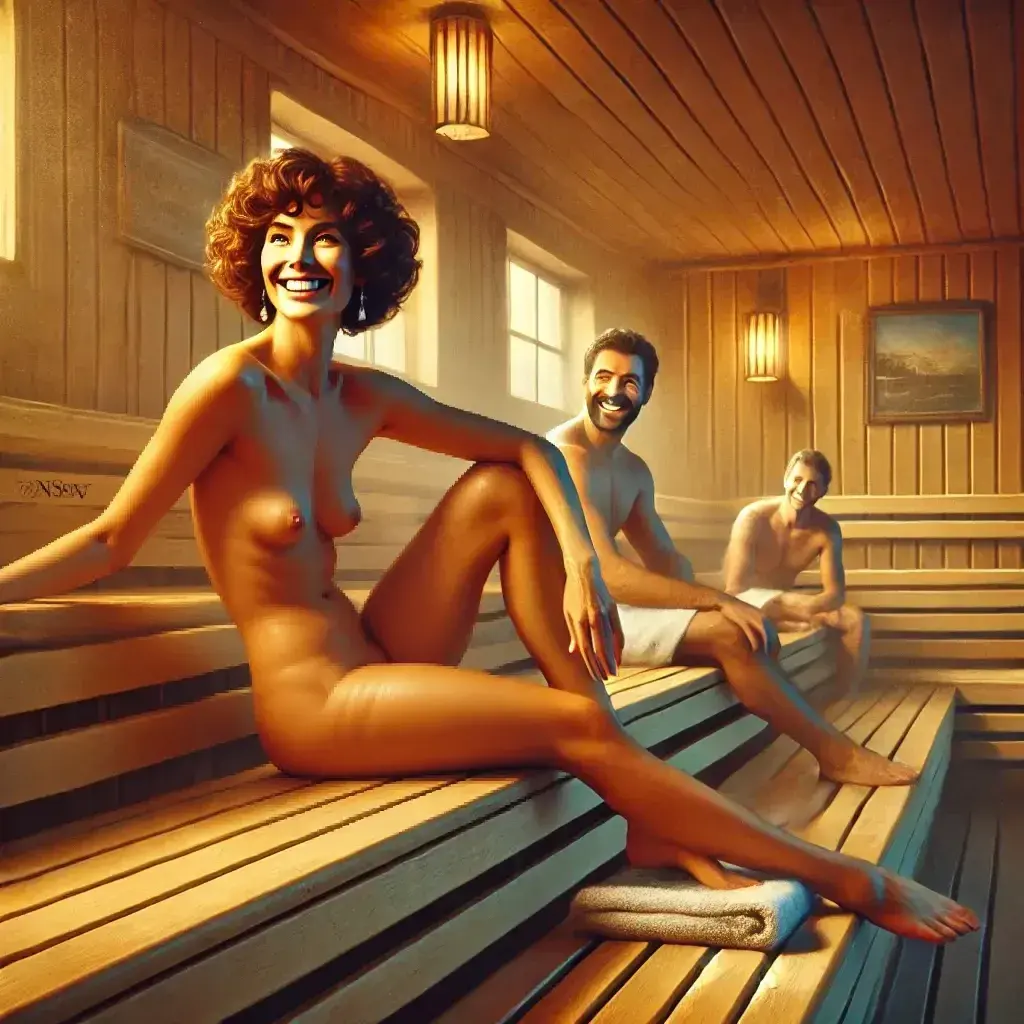 Clara (42) in der Therme – Sauna